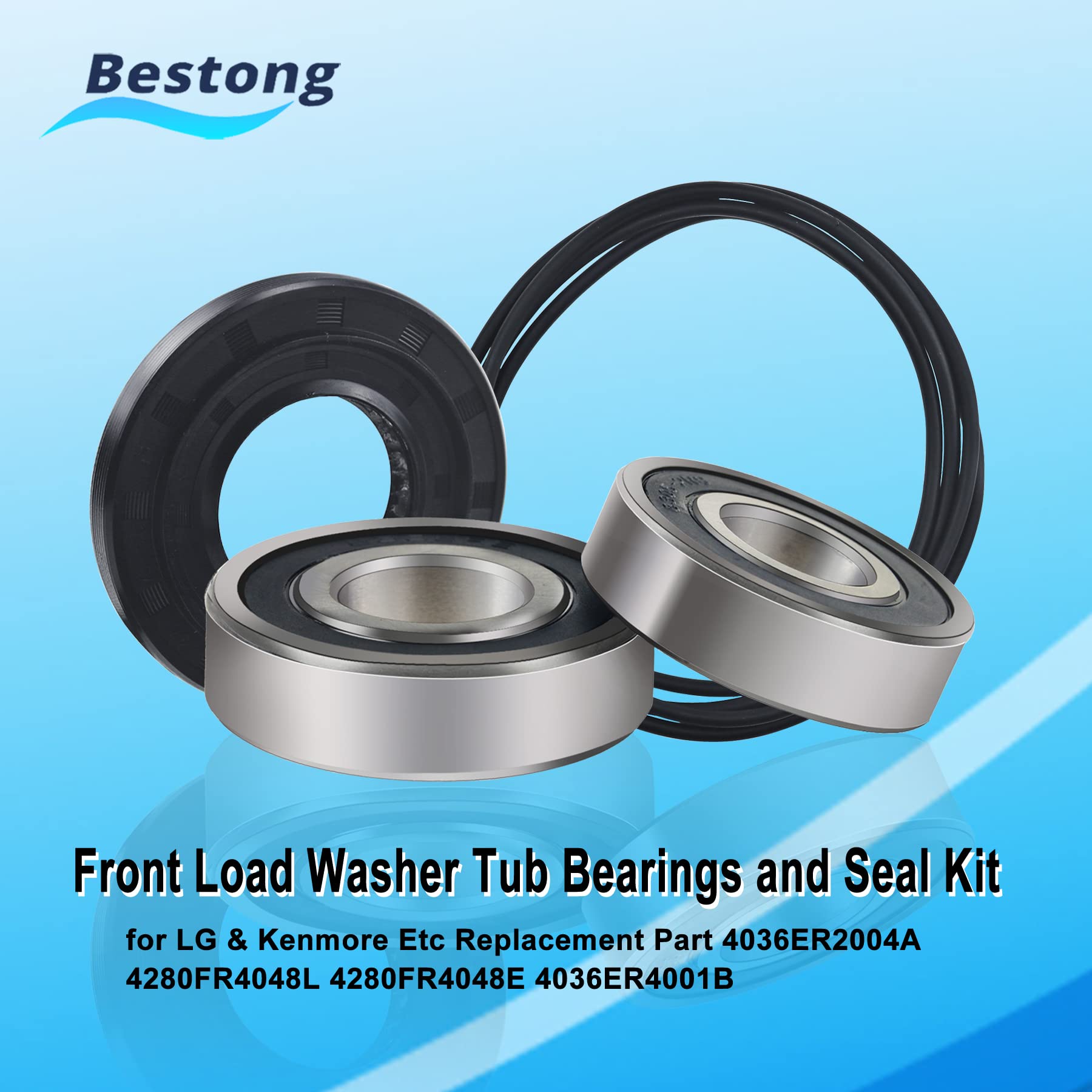 Bestong tub seal close-up showing stainless spring preload to prevent leaks