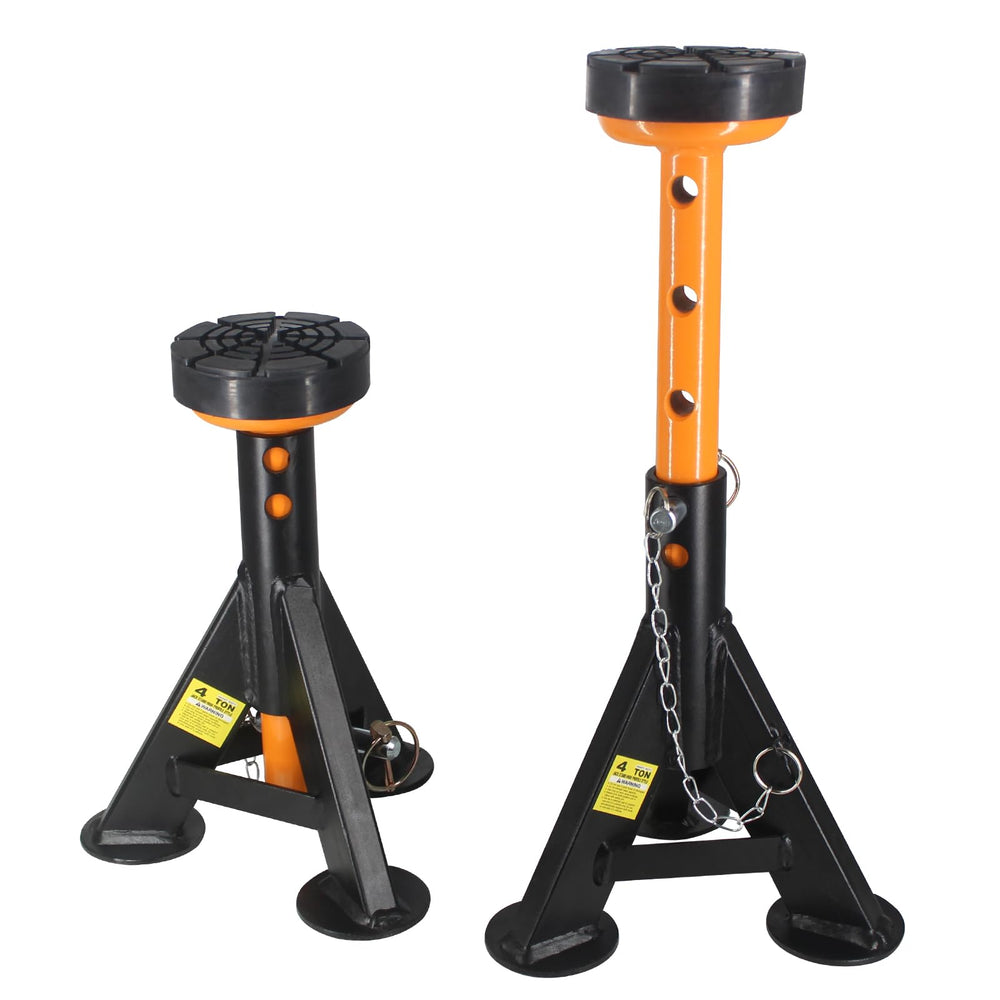 BESTOOL front view showing both jack stands and durable build, ensuring professional support