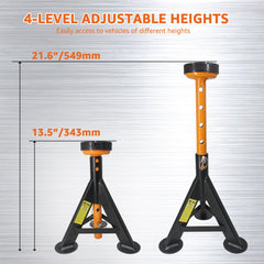 BESTOOL jack stands supporting an SUV showing secure, steady lift