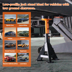 BESTOOL low-profile side angle illustrating slim height to fit low vehicles