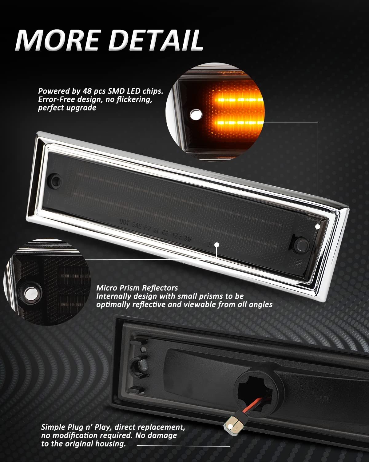 Bestview close-up of SMD 2835 LED strip highlighting bright, even output
