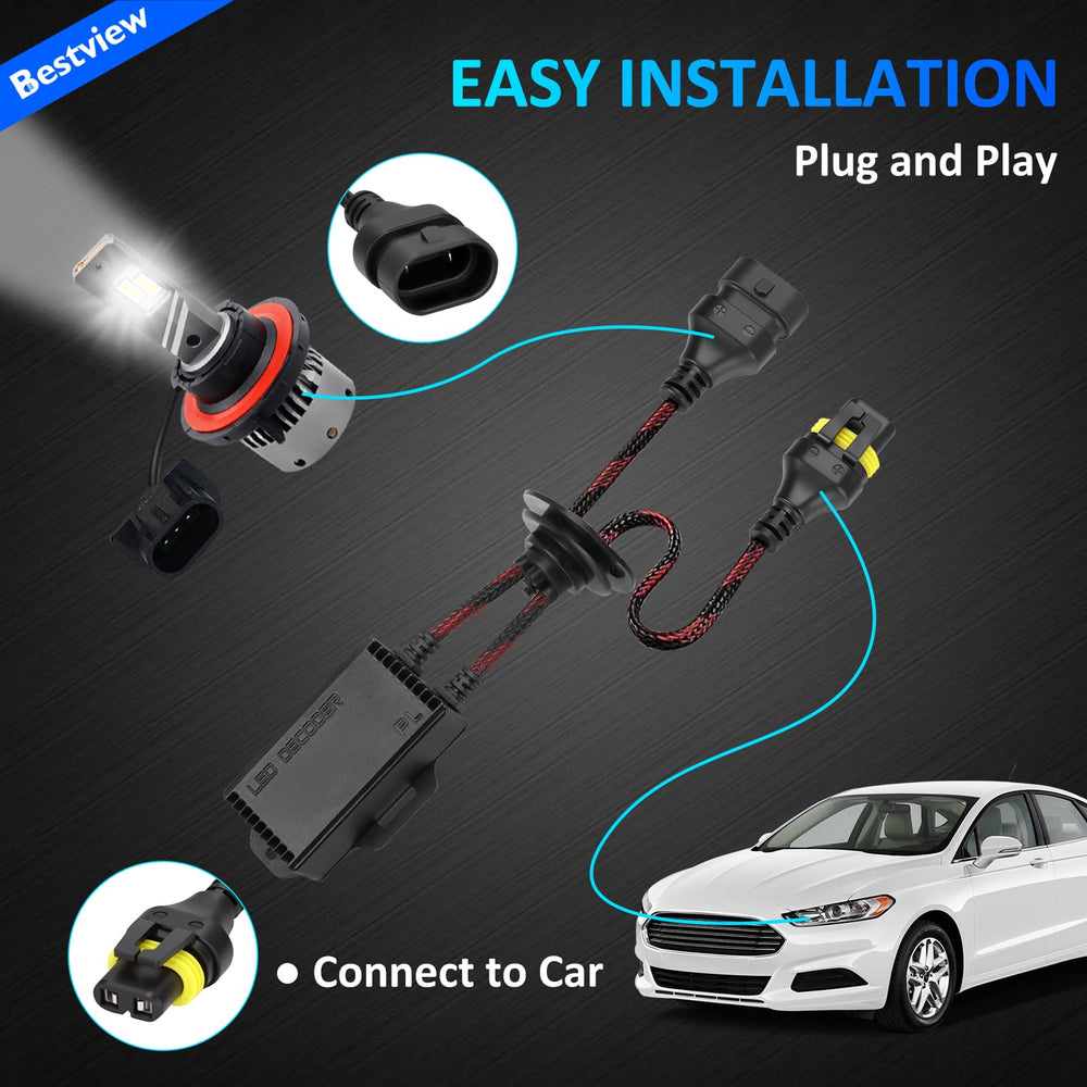 Bestview decoder installed in fog light harness preventing flicker and errors