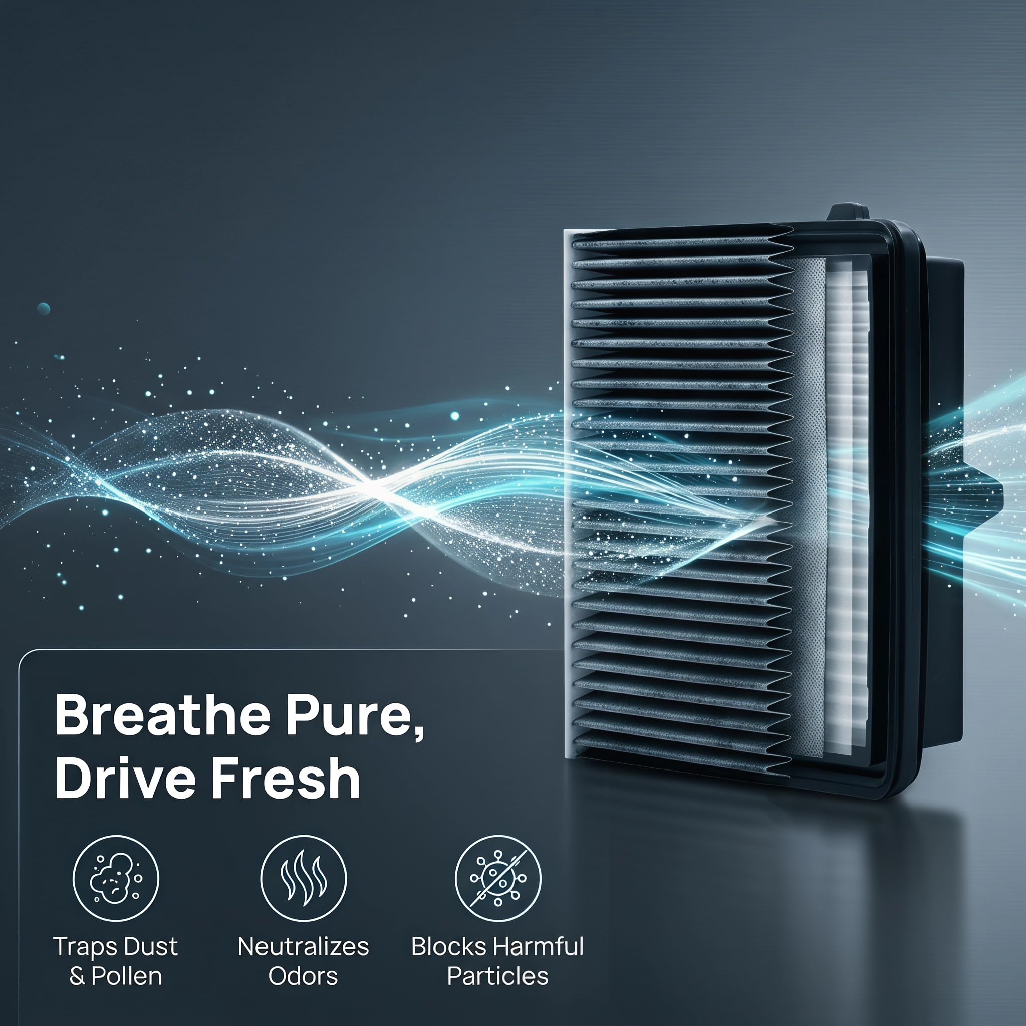 BESTWELL4U cutaway showing layered filter media and airflow benefits for trap efficiency explanation