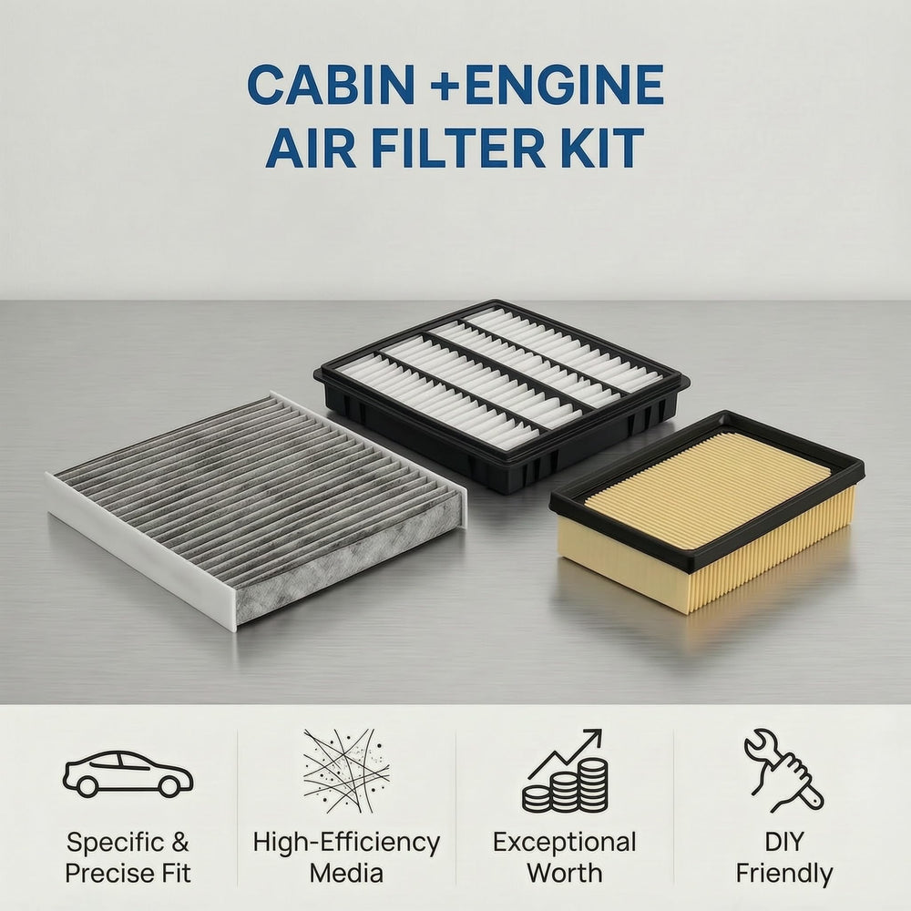BESTWELL4U filter mounted with arrows showing airflow direction and improved cabin ventilation performance