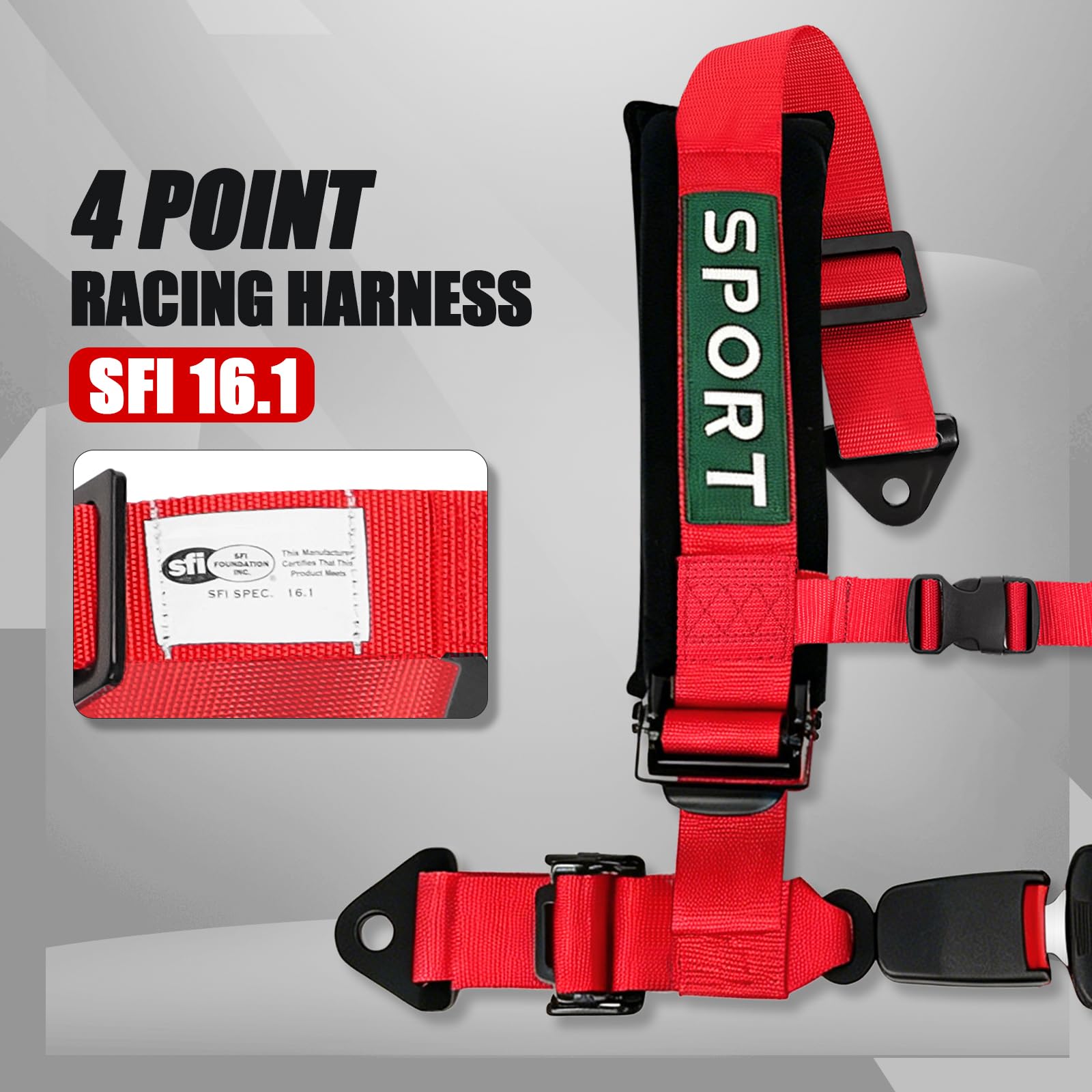 BESTZHEYU harness laid on seat for scale showing strap width and fit comparison benefit