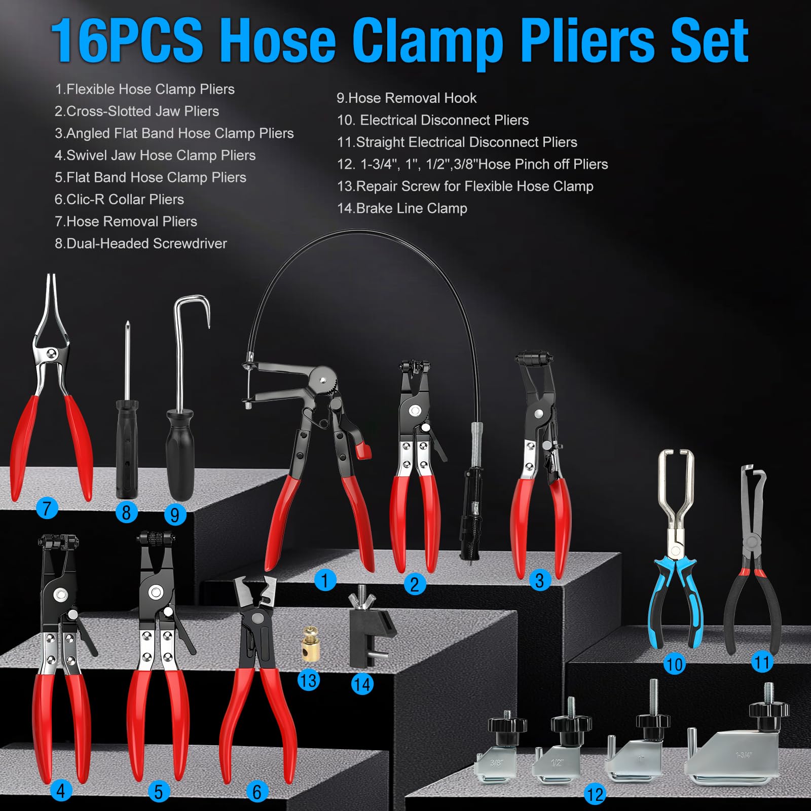 BETOOLL long-reach pliers close-up demonstrating access to deep clamps