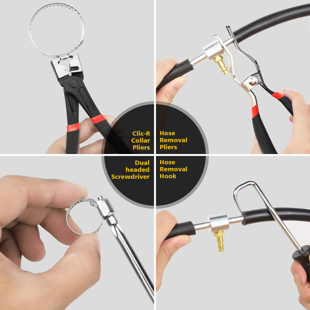 BETOOLL storage case open with molded slots keeping each plier organized and protected