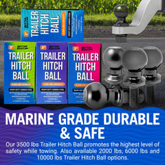 Better Boat rubber cover on hitch ball protecting finish from weather benefit