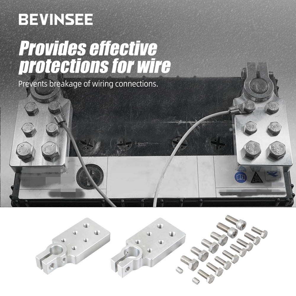 Bevinsee close-up of six threaded posts demonstrating secure connections and corrosion resistance