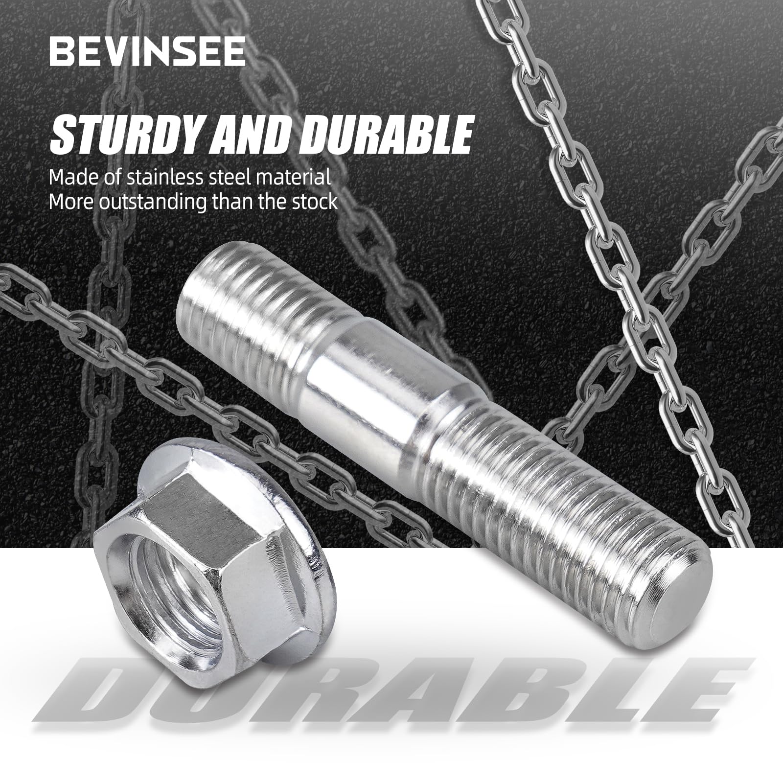 Bevinsee flanged nut detail highlighting better load distribution and grip