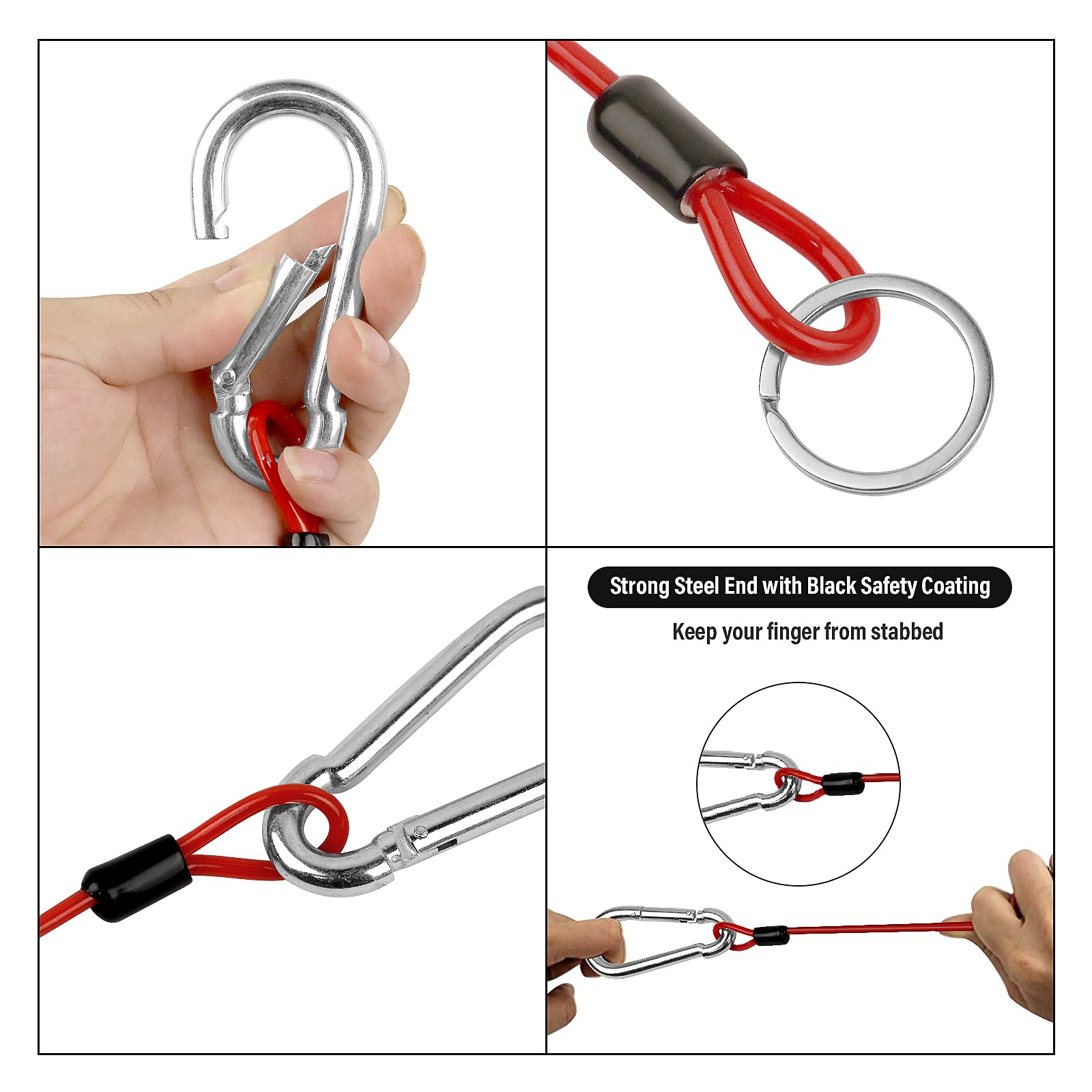BFDKIT sturdy hook and keyring attachment for quick secure connection