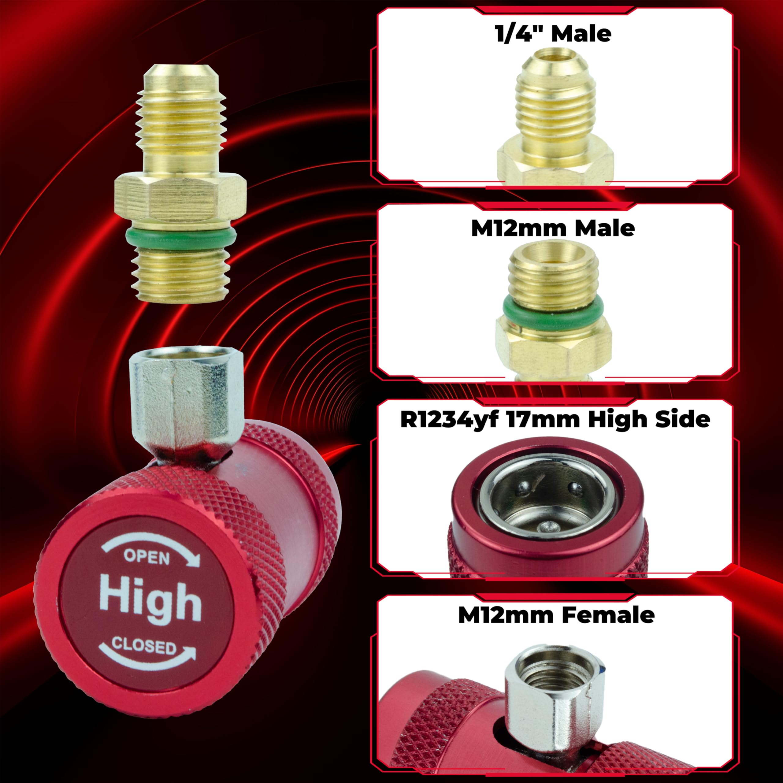 BFXM close-up of rubber seal and ball-bearing lock offering robust leak prevention