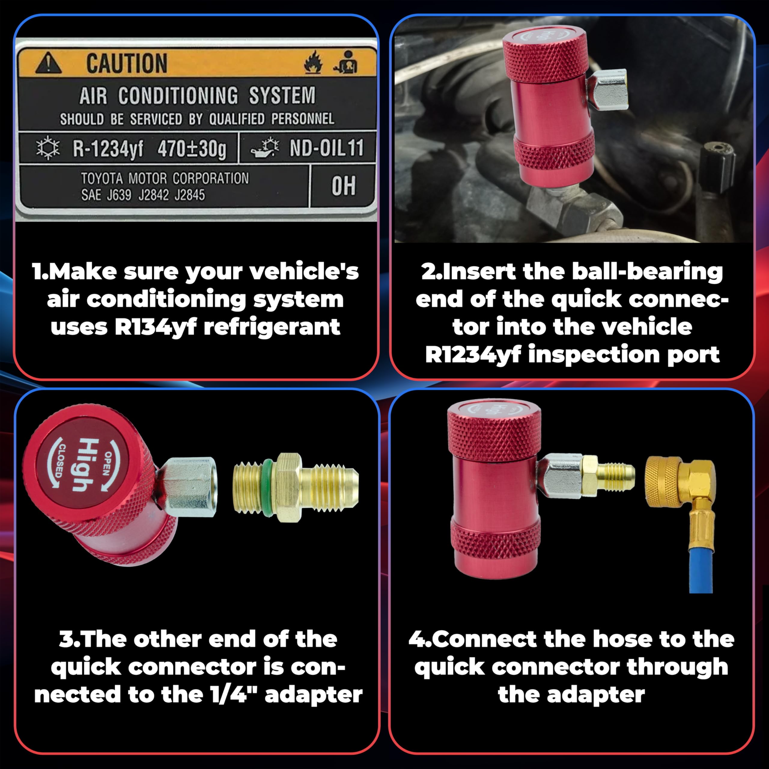 BFXM adapter next to service hose showing size and compatibility benefit