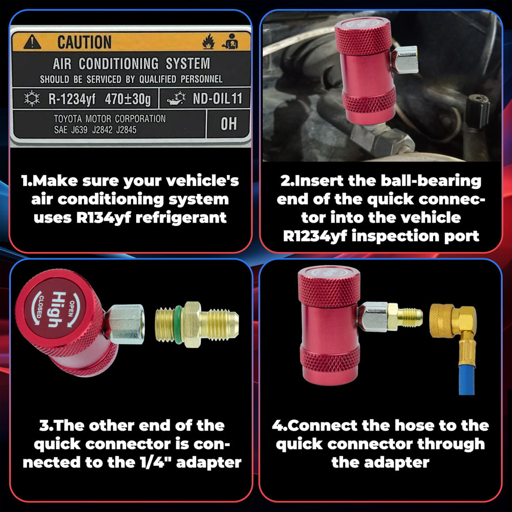 BFXM adapter next to service hose showing size and compatibility benefit
