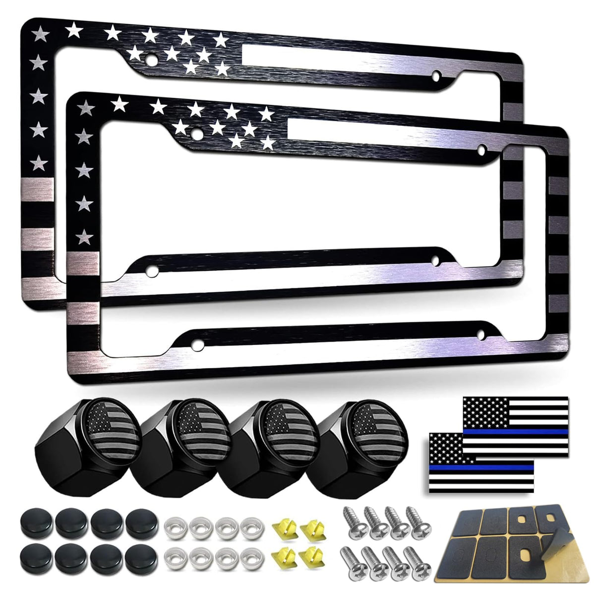 BGGTMO front view frame showing black flag and neat finish, durable styling benefit