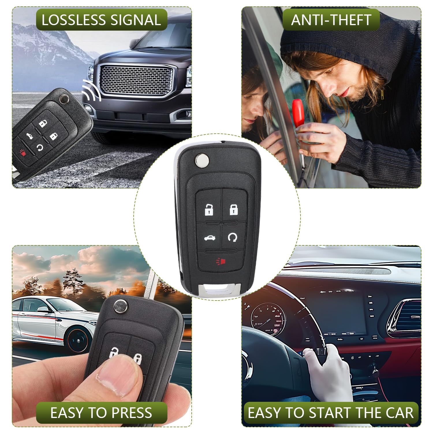 BHUMKEY two-pack remotes on vehicle dash showing spare pair convenience