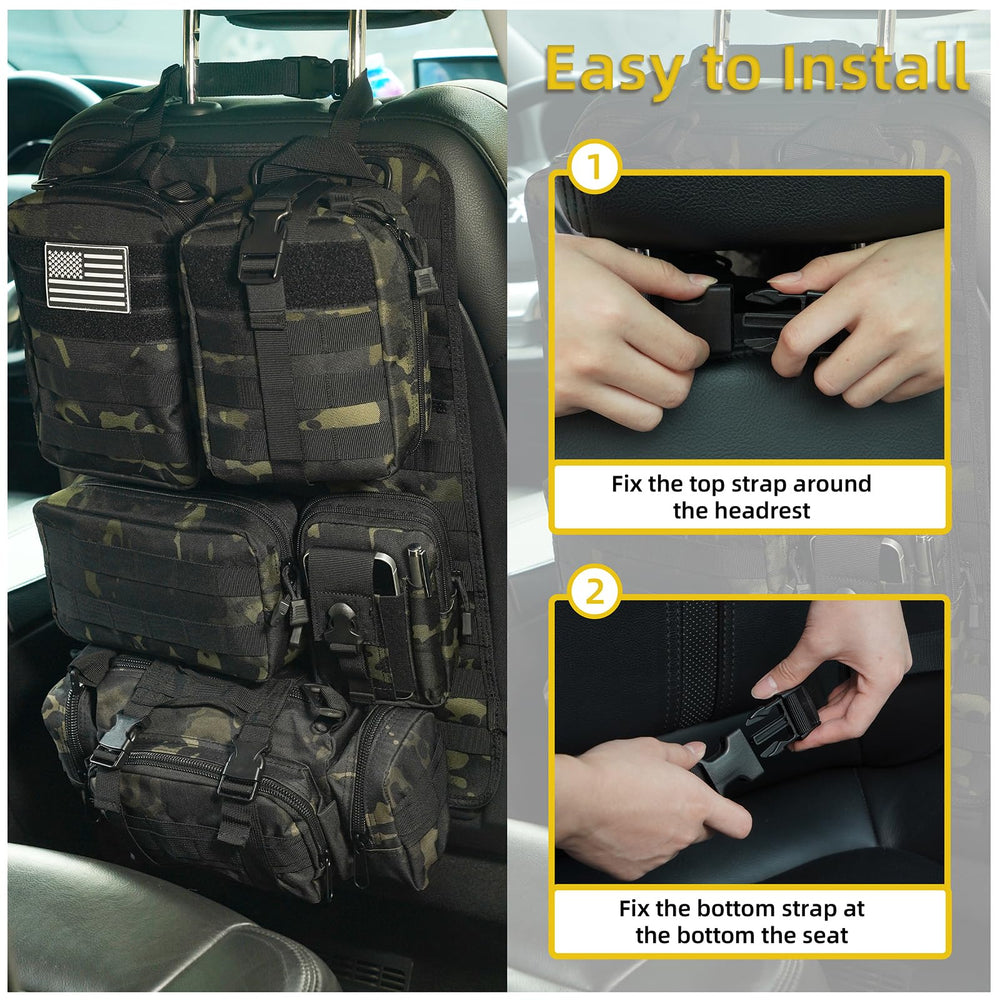 BIAOXMAW installed on SUV seat back demonstrating space-saving and accessibility benefit