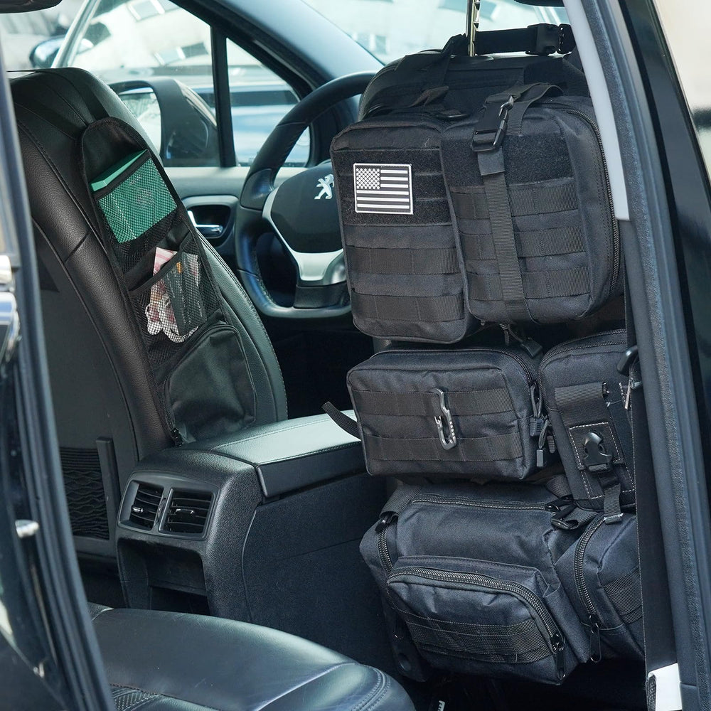 BIAOXMAW organizer next to water bottle showing compact scale and storage capacity