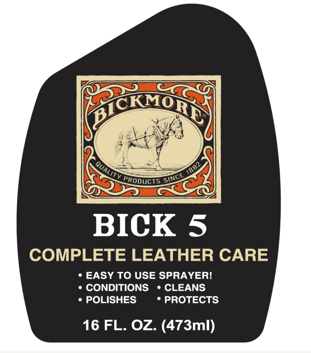 Two 16 oz Bickmore Bick 5 bottles next to a ruler showing scale and travel/storage convenience benefit