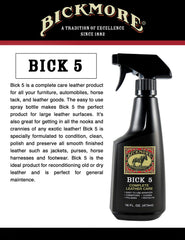 Close-up of conditioned leather texture after Bickmore Bick 5 showing restored suppleness and appearance benefit