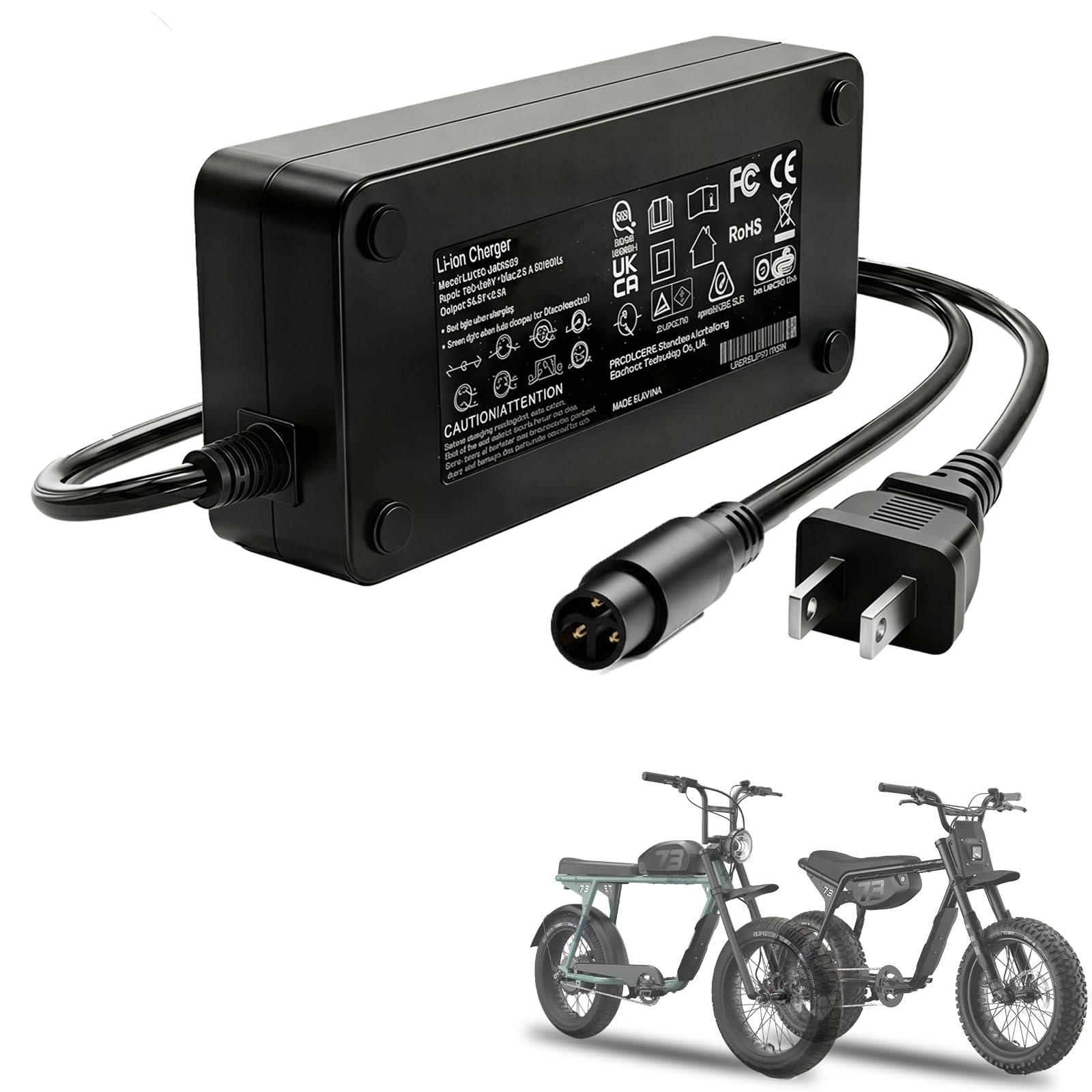 BICMDO front view of compact charger showing form and ports for convenient storage