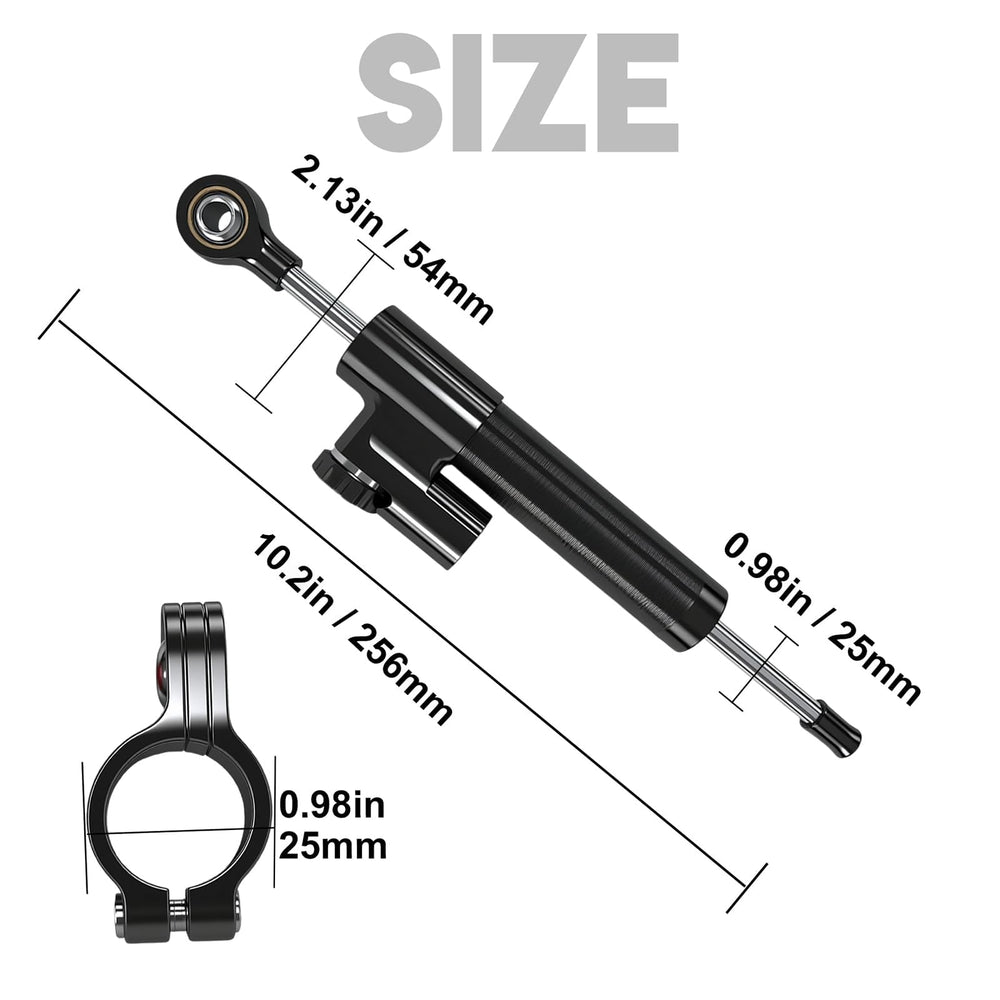 BICMDO side profile showing 10-inch length for predictable damping