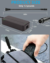 BICMDO close-up of 3-pin XLR connector ensuring correct fit for Super73 batteries