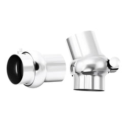 Bielpord close-up of elbow end with humps for secure clamp seating and leak reduction
