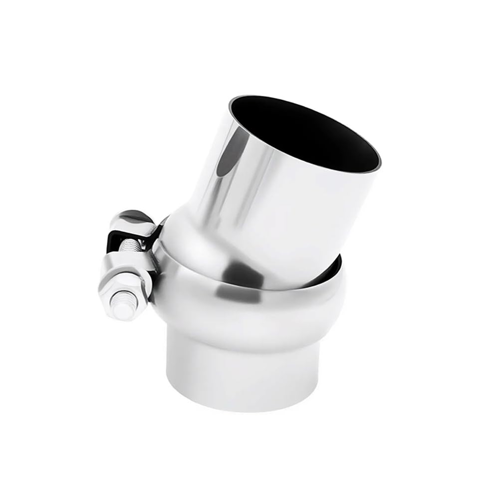 Bielpord front view of 2.5 inch 45° SS304 elbow showing profile and finish for clean fit