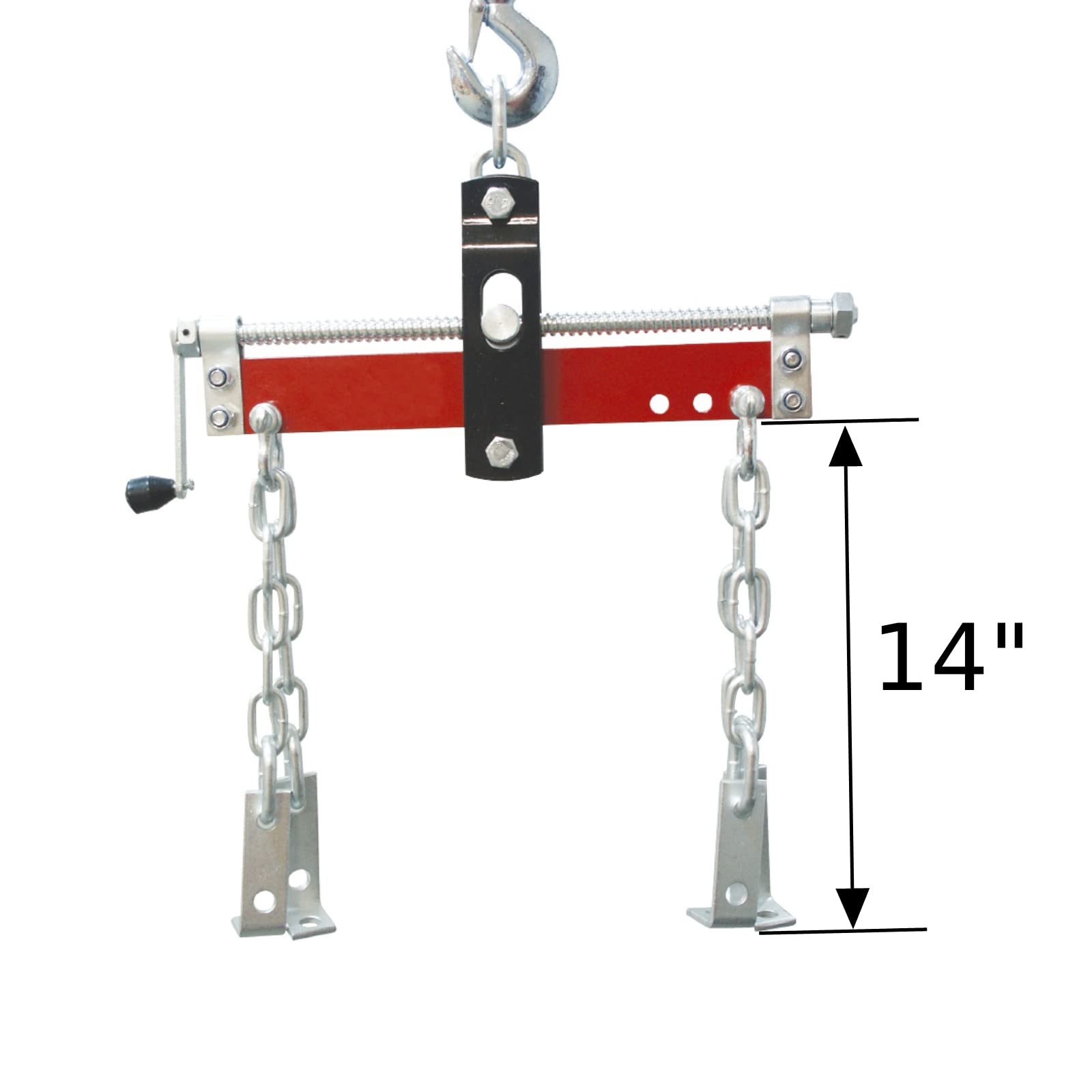 BIG RED close-up of threaded handle offering precise tilt control benefit
