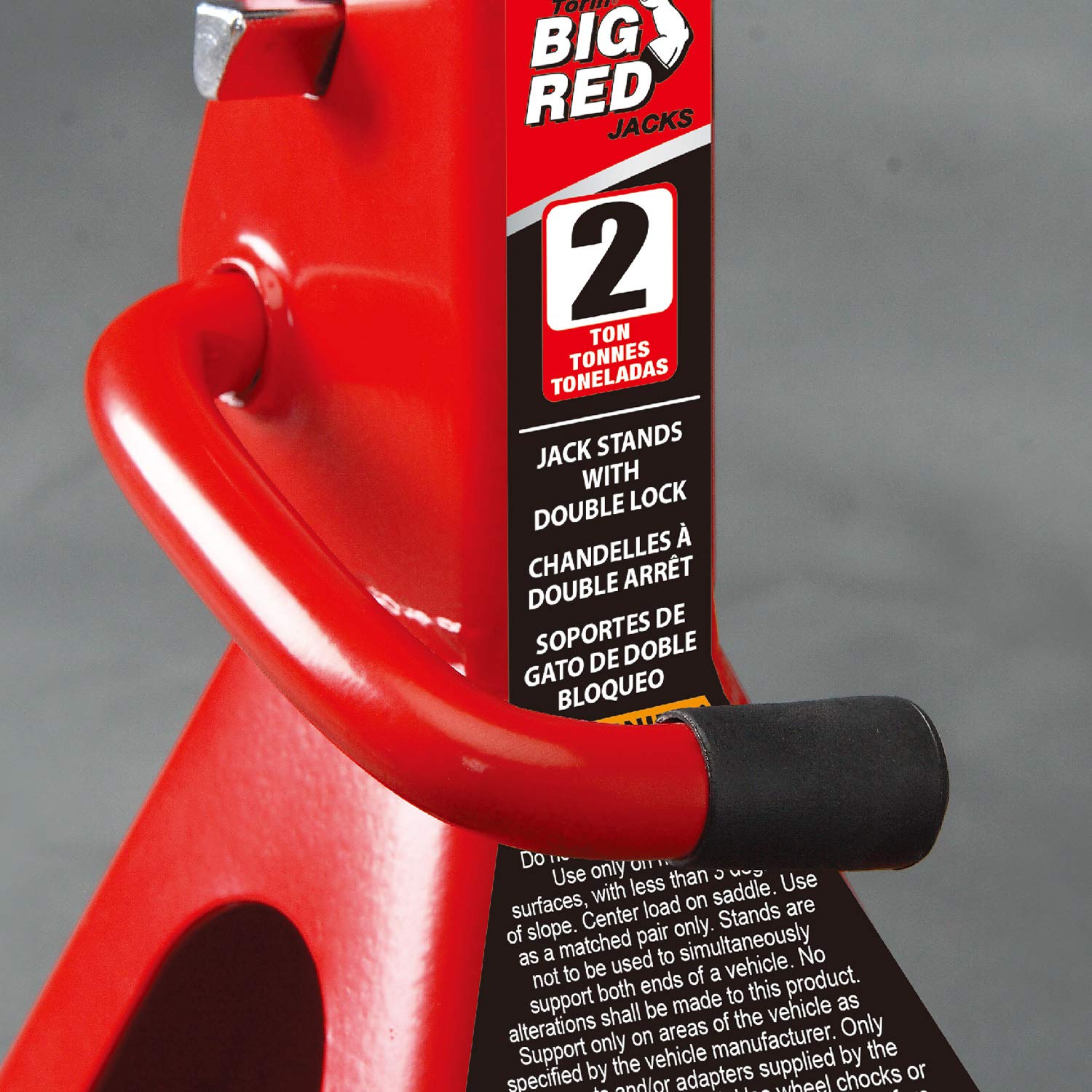 BIG RED packaging and label showing model T42002A and warranty info