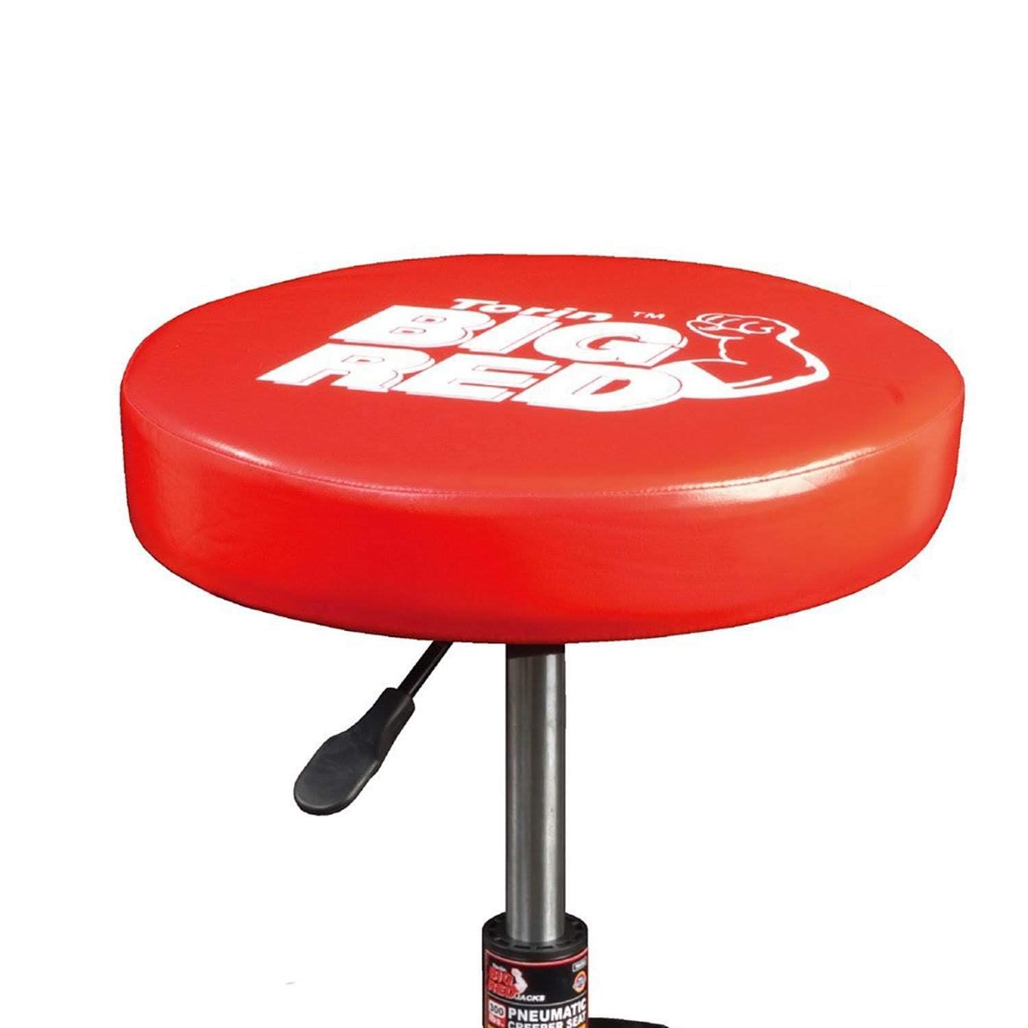 BIG RED height-adjustment lever close-up, enables quick ergonomic positioning