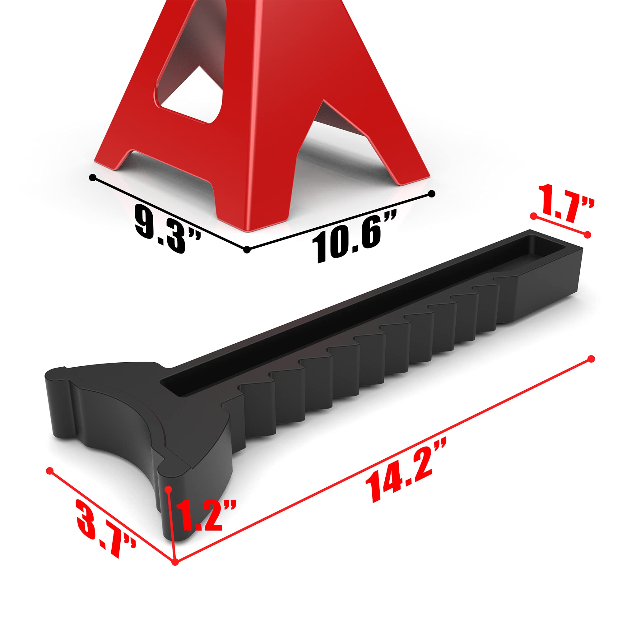 BIG RED wide pyramid base detail for enhanced stability and strength