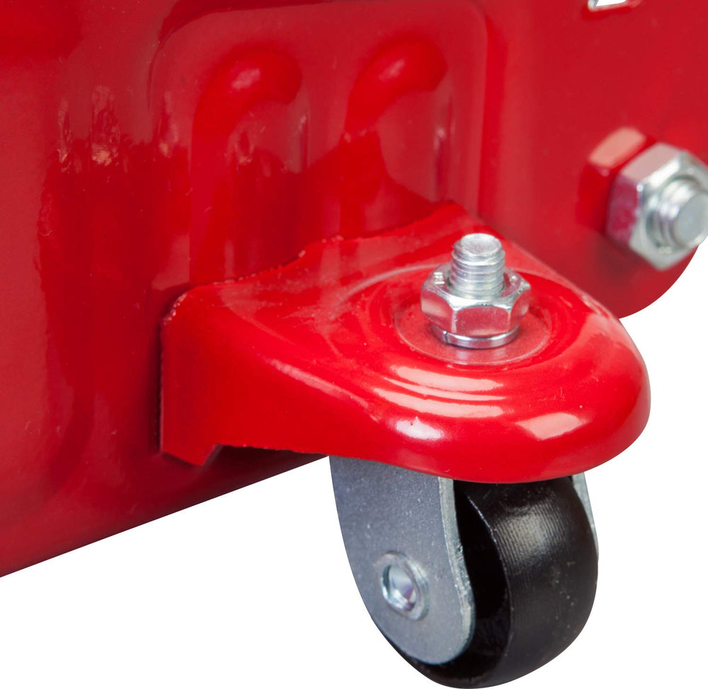 BIG RED blow-mold case open with jack inside protecting tool during storage benefit protection