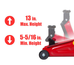 BIG RED low-profile saddle close-up enabling access under lowered vehicles benefit low clearance