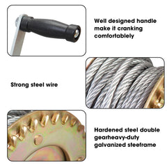 BIG RED winch anti-slip handle detail offering comfortable grip and improved cranking control