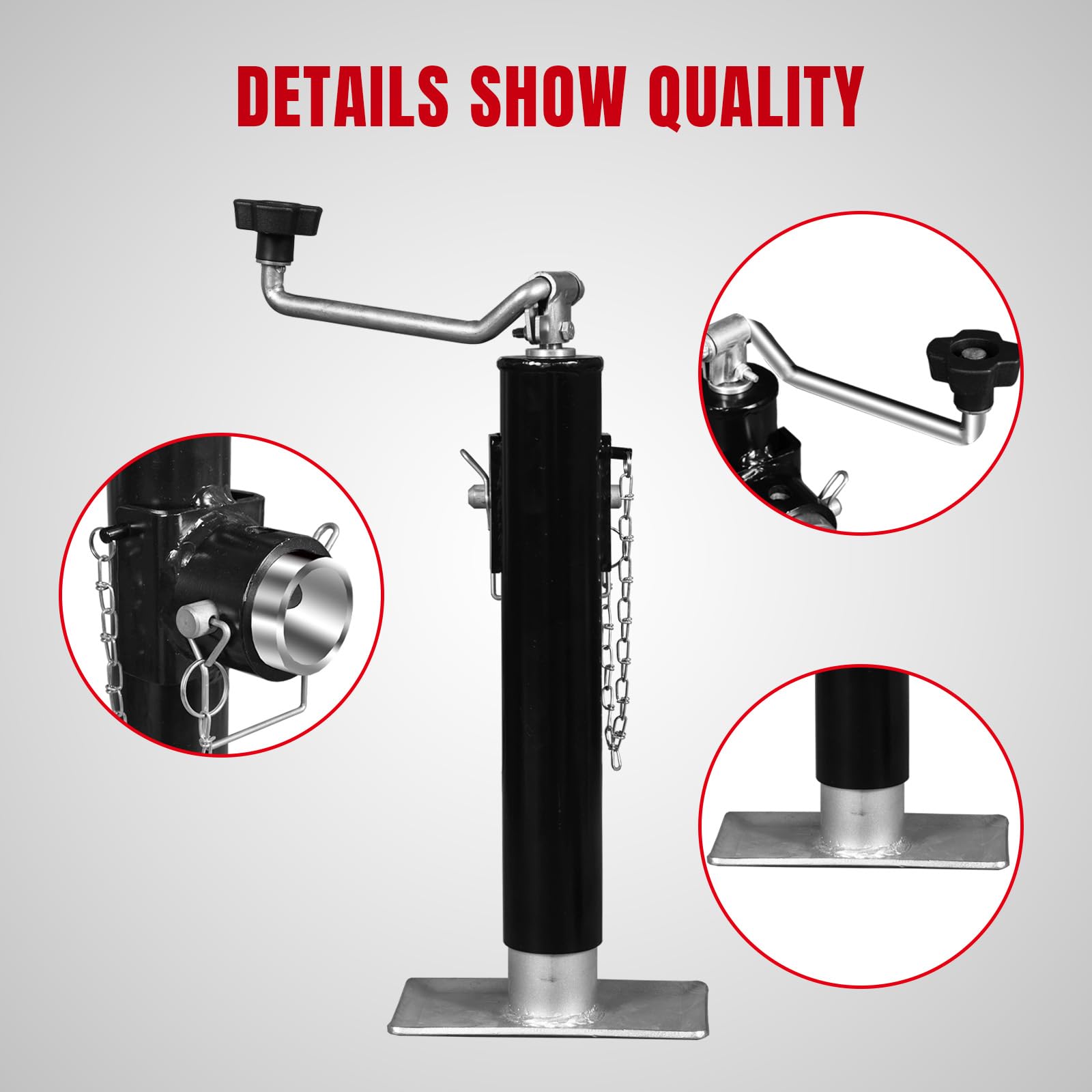 BIG RED zinc-plated finish detail resisting corrosion in outdoor use