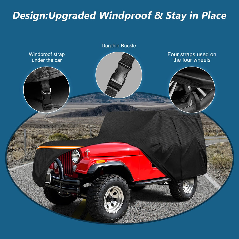 BIGACOVER mirror pocket protecting CJ5 mirror and preventing scratches