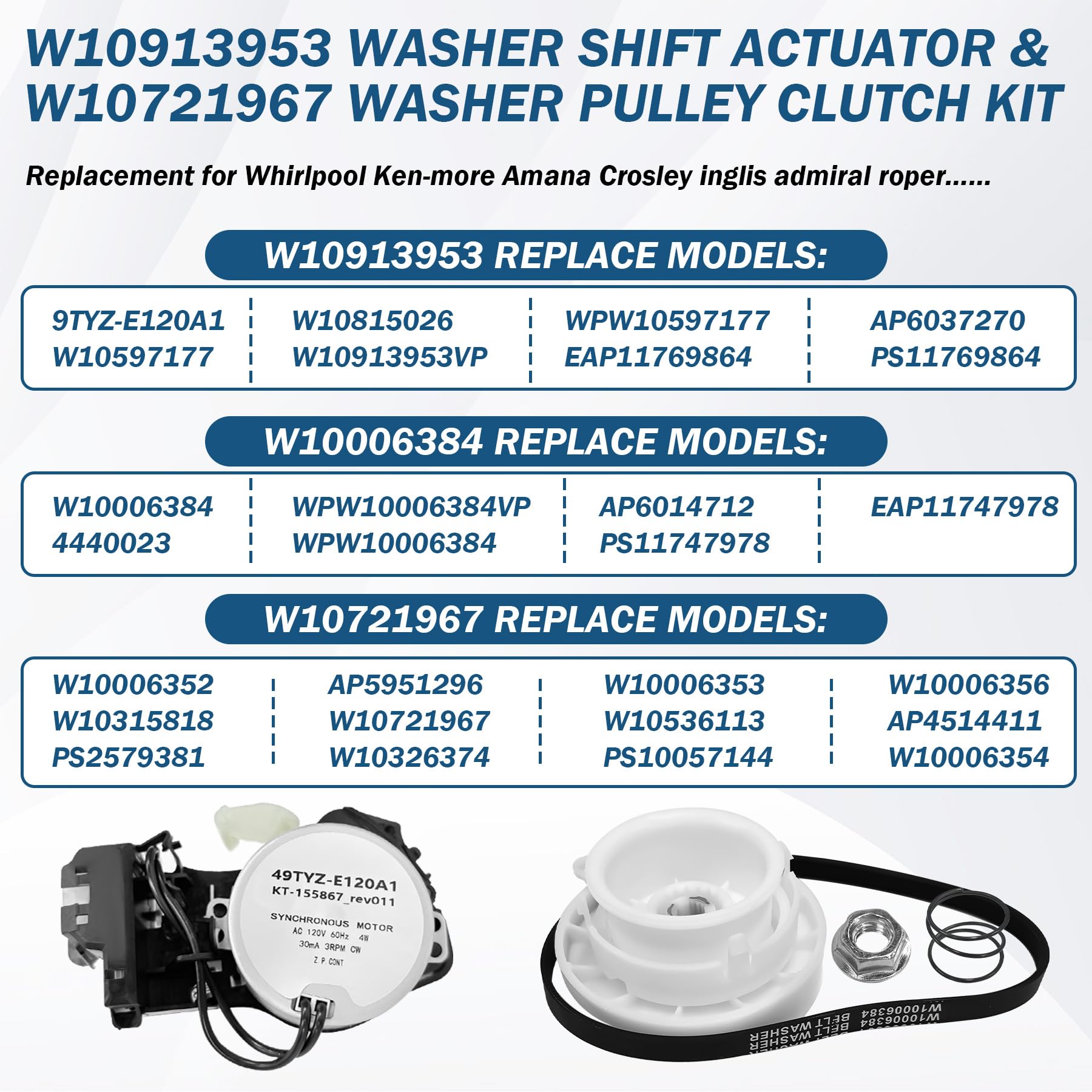 BigHead kit installed under washer with access panel removed for straightforward repair