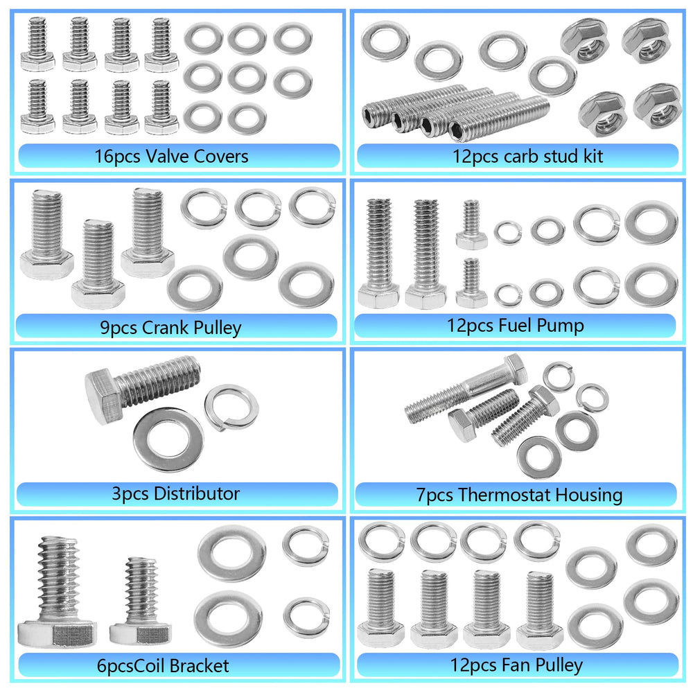 BIGLKNM polished washers detail highlighting corrosion resistance and fit accuracy for SBC assemblies