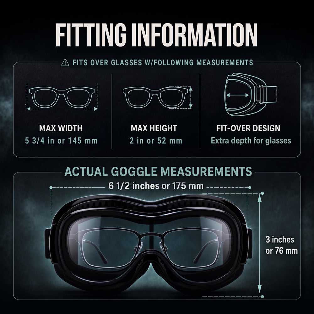 Bikershades interior foam layers for comfortable glasses fit