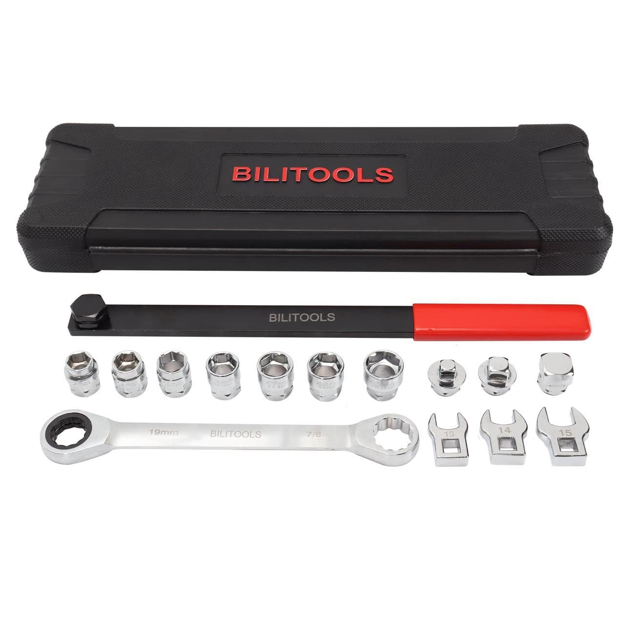 BILITOOLS adapters and drive tools flatlay illustrating compatibility