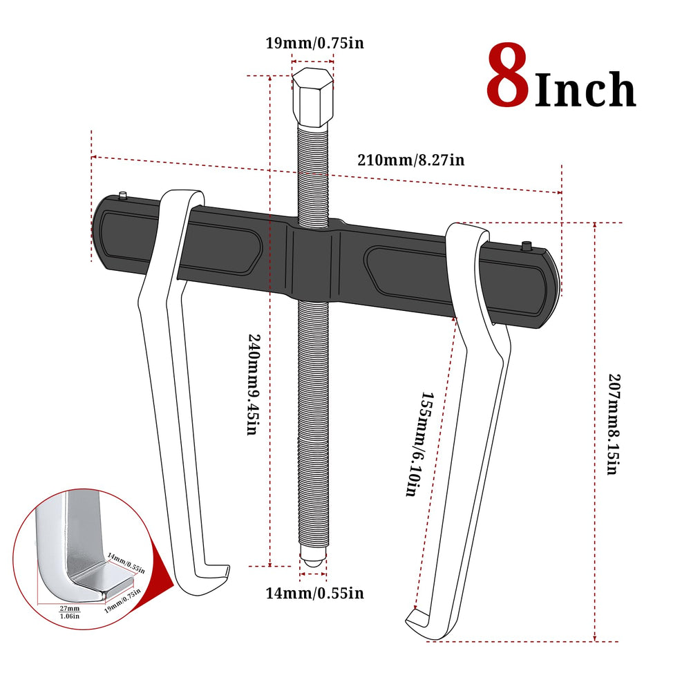 BILITOOLS external pulling setup removing pulley demonstrating centered force and protection
