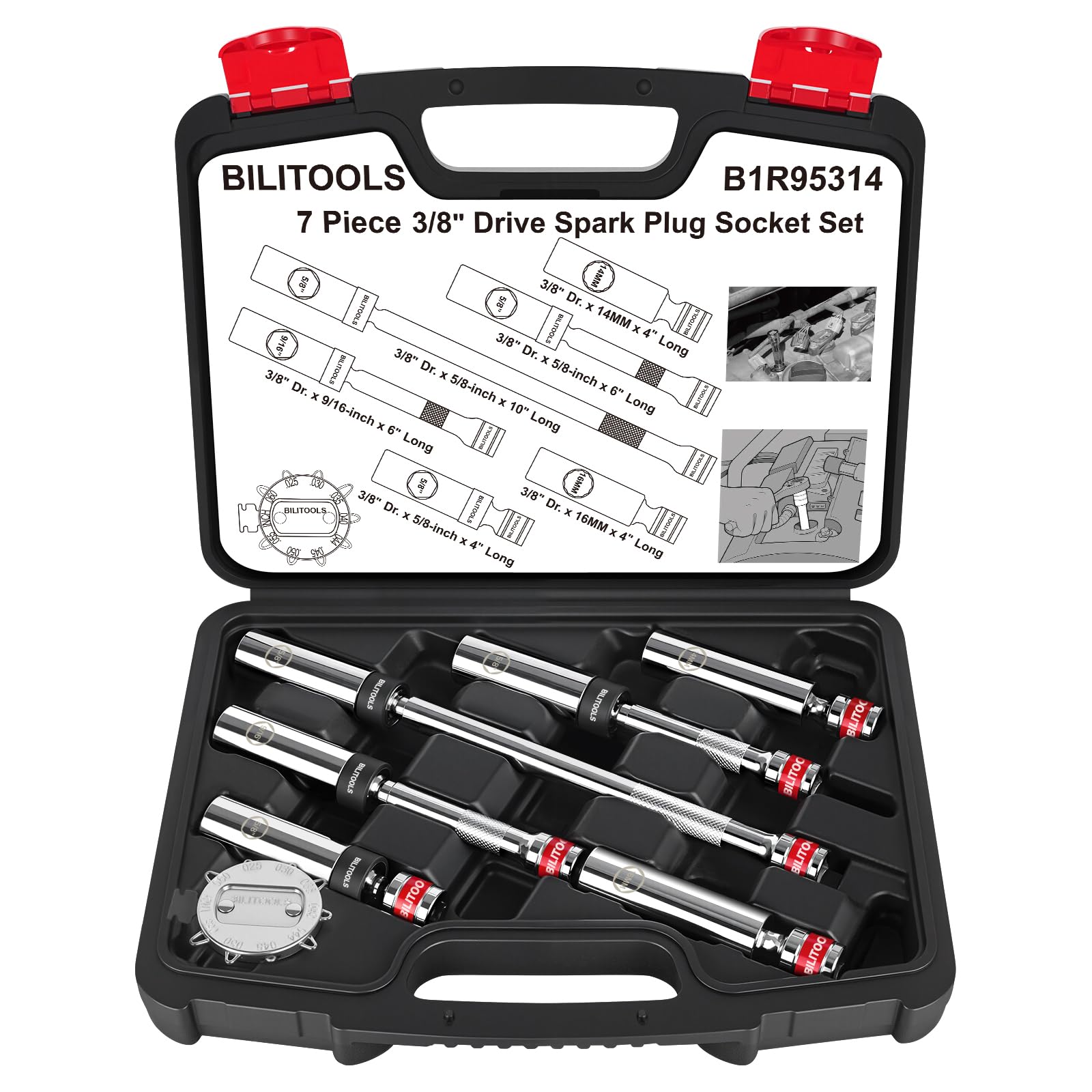 BILITOOLS front packaging view showing the full 7pc kit and case benefit