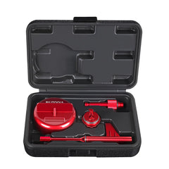 BILITOOLS front view of full kit showing case and four tools for quick identification and transport