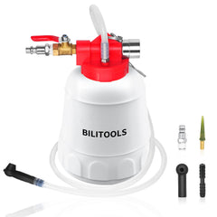 BILITOOLS front view showing complete 1L brake bleeder kit and fittings for easy use