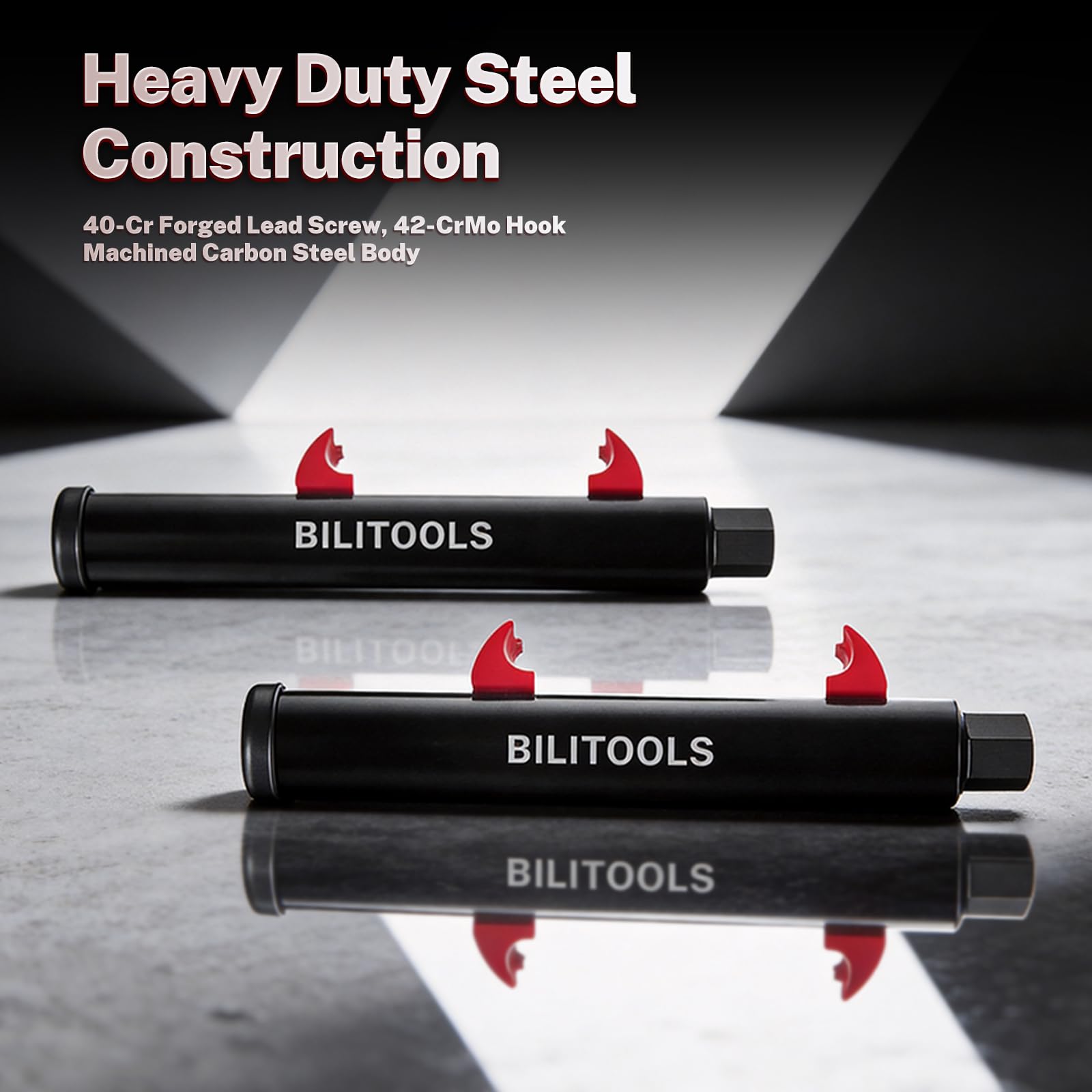 BILITOOLS in use on motorcycle rear shock demonstrating controlled compression benefit