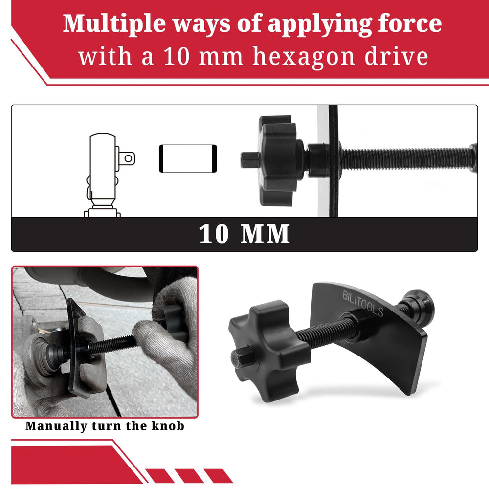 BILITOOLS placed next to brake pads in a workshop to speed routine brake jobs