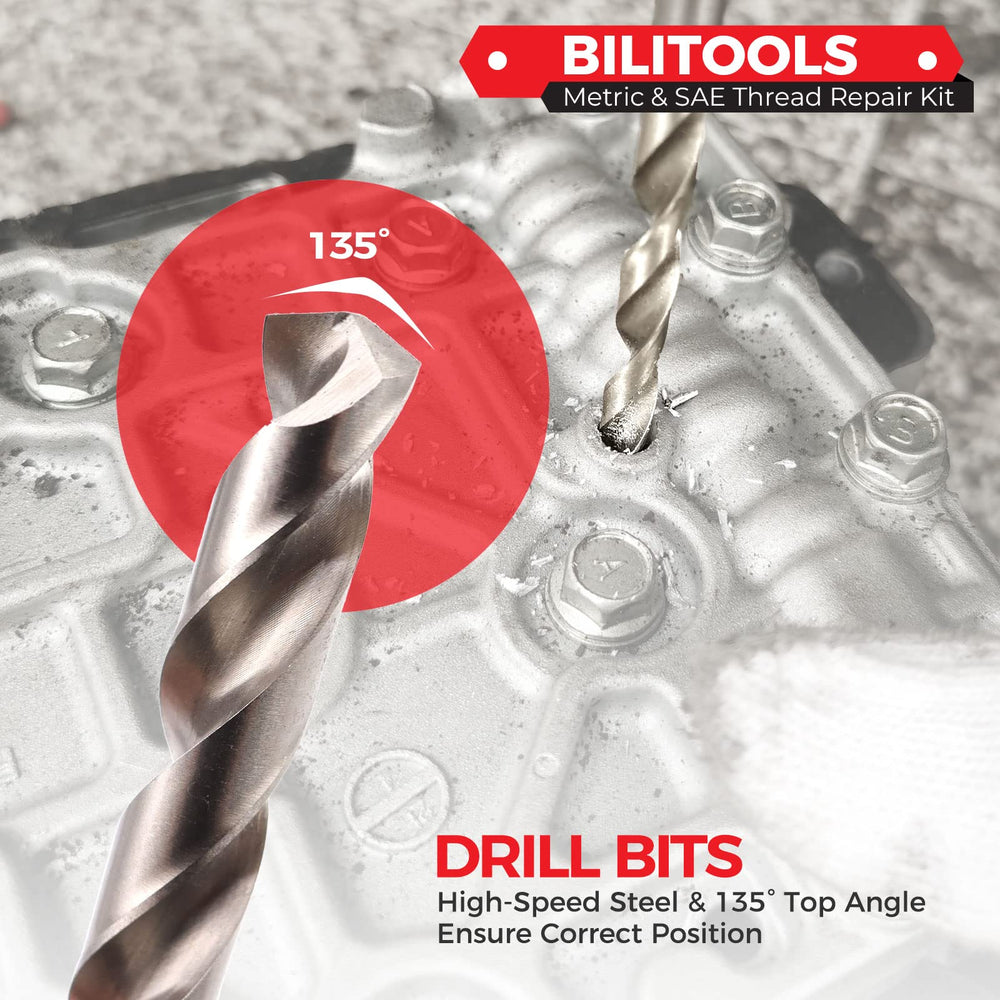 BILITOOLS macro of 304 stainless helicoil insert thread form for corrosion resistance and strength