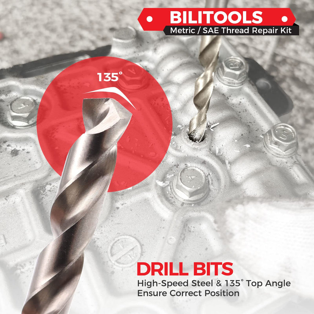 BILITOOLS installation tool inserting helicoil showing accurate, easy installation